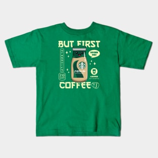 Coffee Flavored Iced Coffee for Coffee lovers and Starbucks Fans Kids T-Shirt